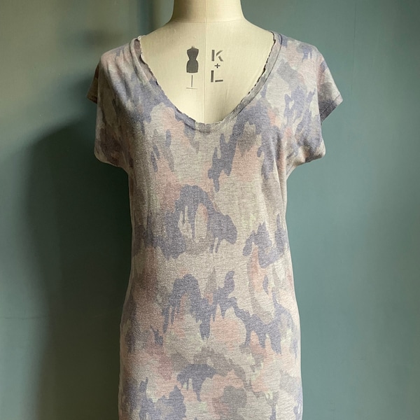 Vanessa Bruno soft camouflage print dress in cotton jersey size M