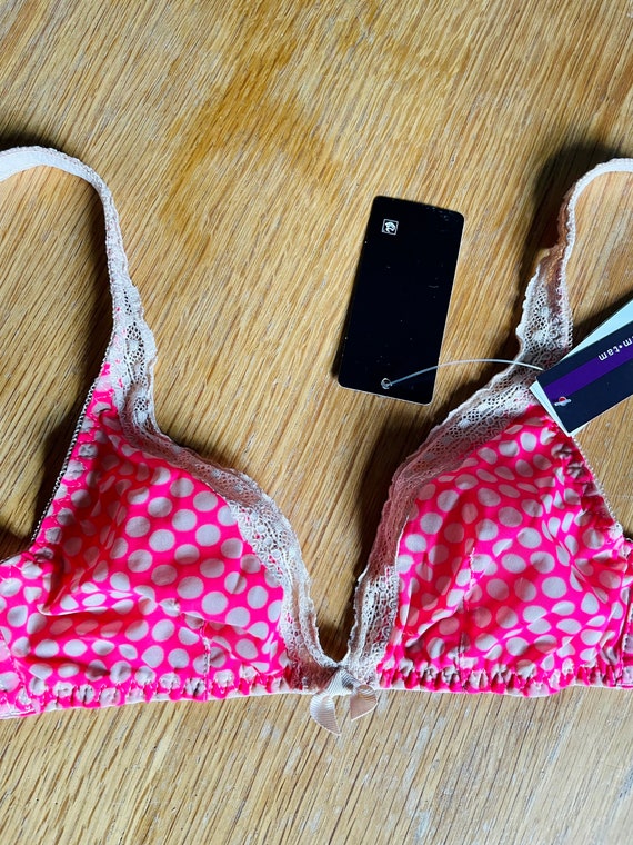 Princess Tam Tam bonito sujetador triangulo Talla 32A Sujetador de microfibra manchado rosa intenso BNWT nuevo Etsy Espana