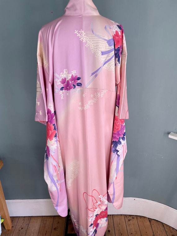 Antique Silk Furisode Kimono with full sleeves in… - image 7