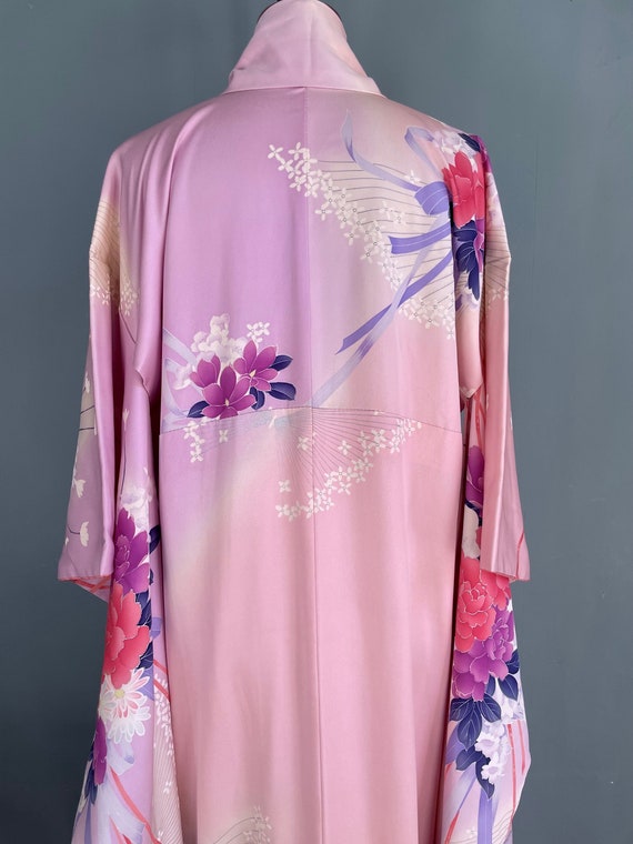 Antique Silk Furisode Kimono with full sleeves in… - image 1