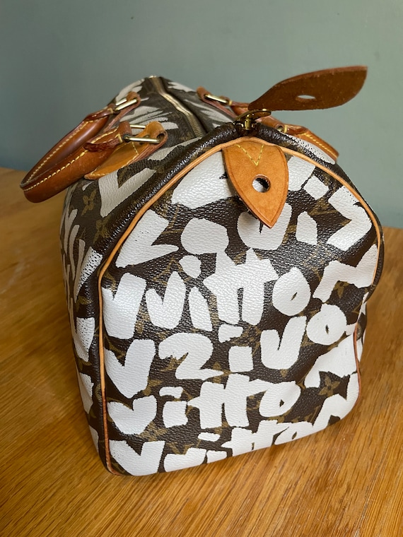 Louis Vuitton Rare Vintage Speedy 30 Graffiti Monogram Handbag