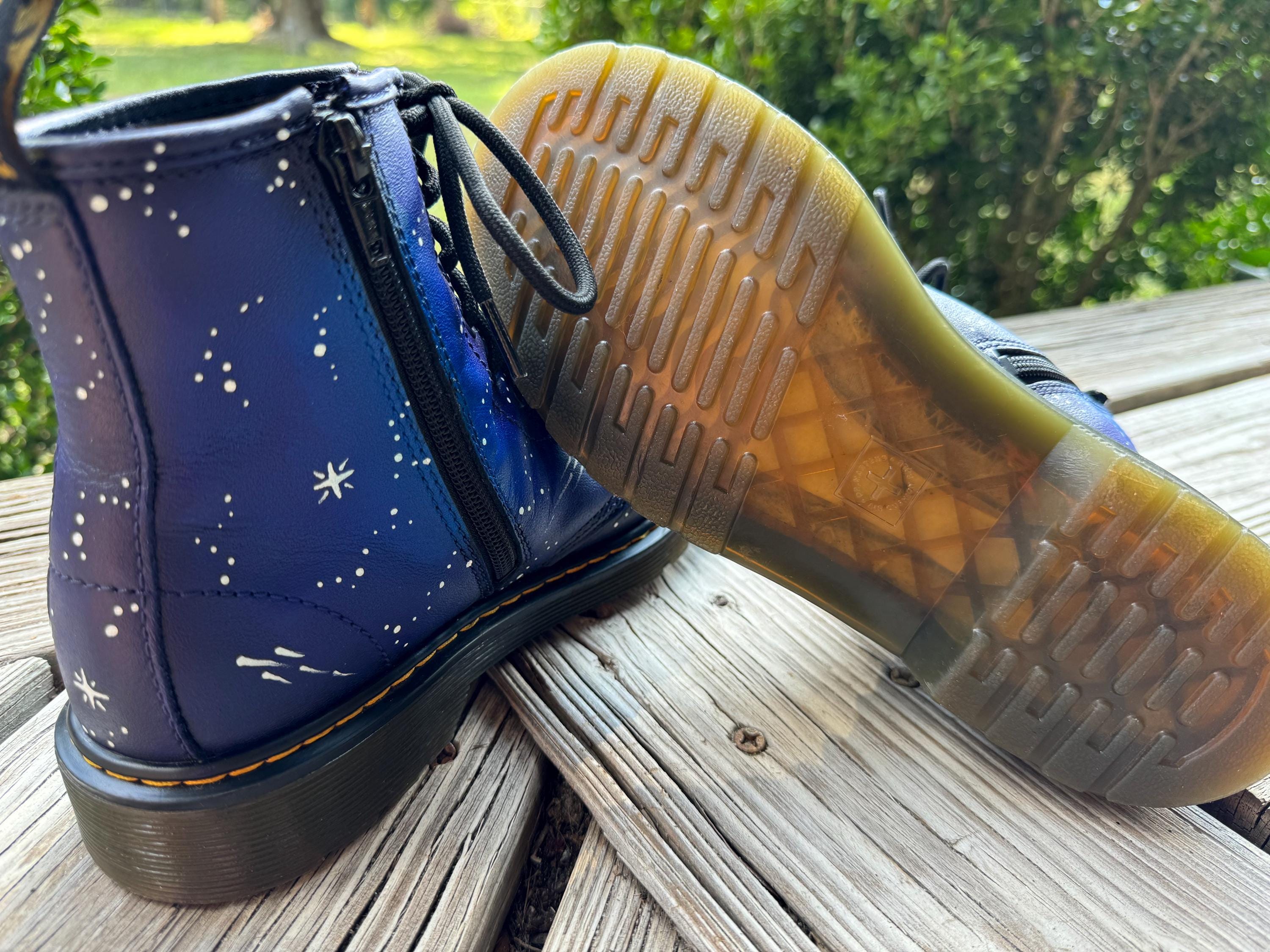 Kustom Galaxy Dr Martens ?  ? Galaxy Hand Painted Dr. Marten Boots Youth 4/women 5 - Etsy main image 2
