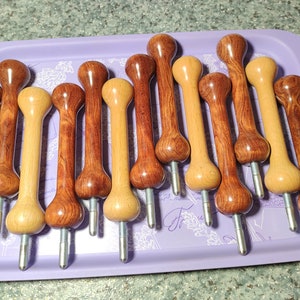 Wooden Sinew Pullers for Tie Dye, Shibori and Leather Crafting