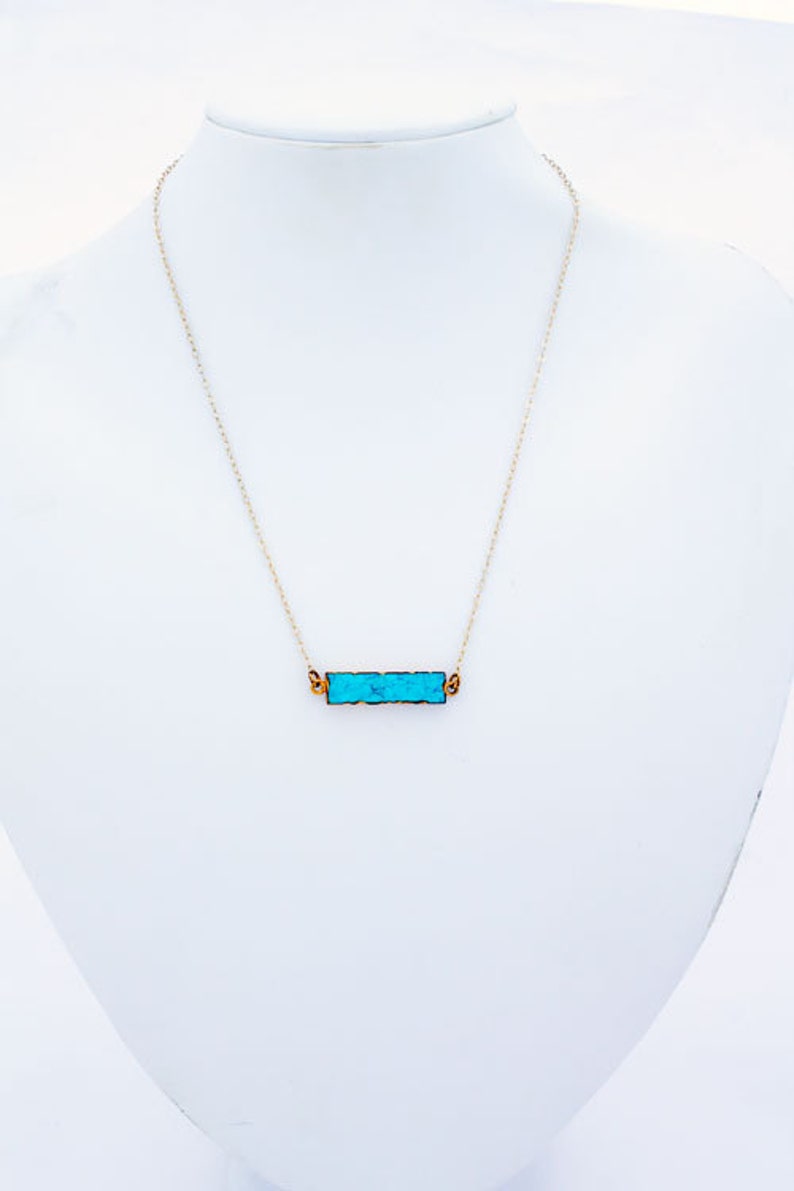 Stone bar necklace Clearance