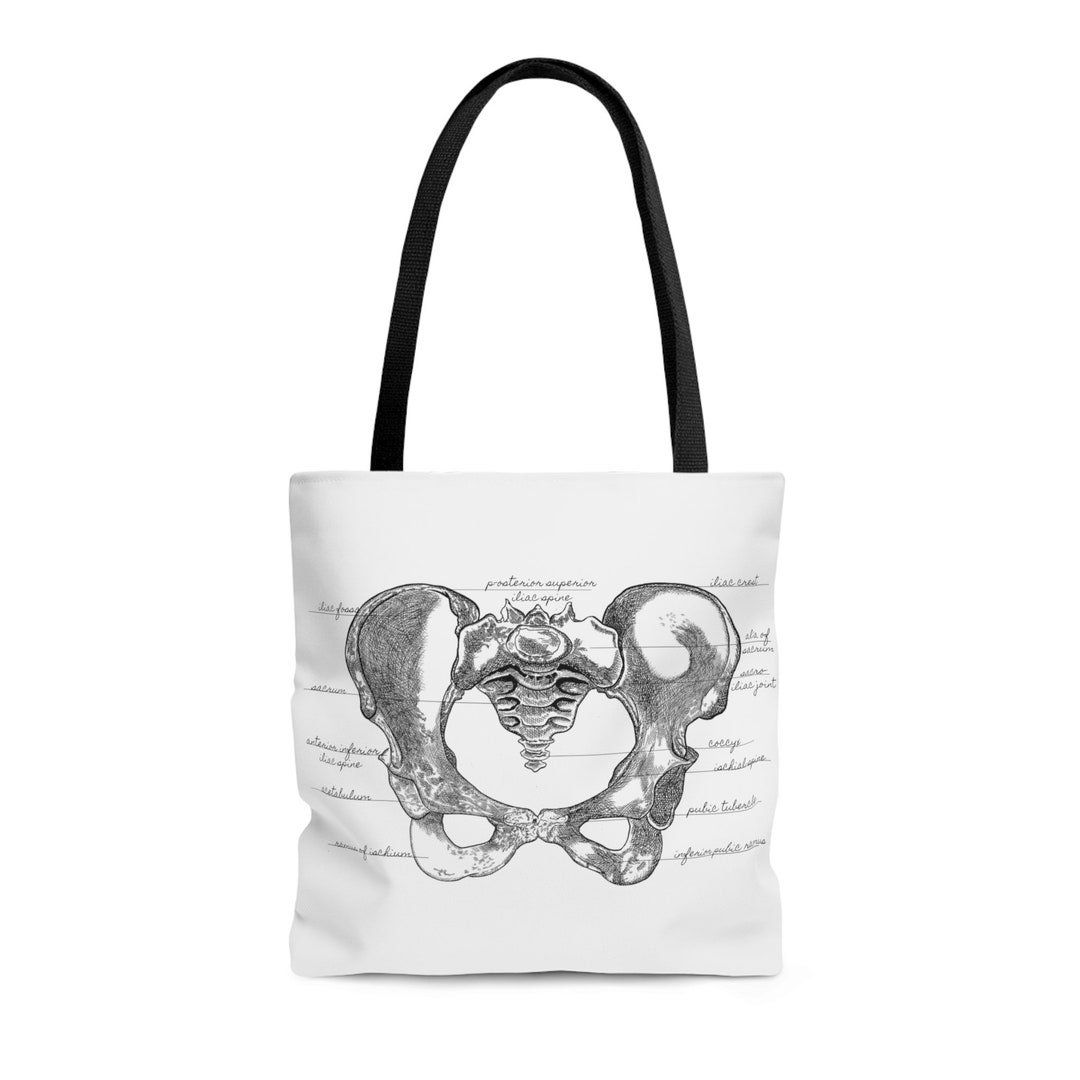 Anatomy Tote Bag Medical School Gift Obgyn Bag Pelvic Health Etsy