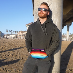 Hoodie sweatshirt with Serape detail