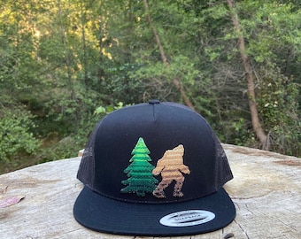 Gorra de camionero Bigfoot con parche de sarape auténtico
