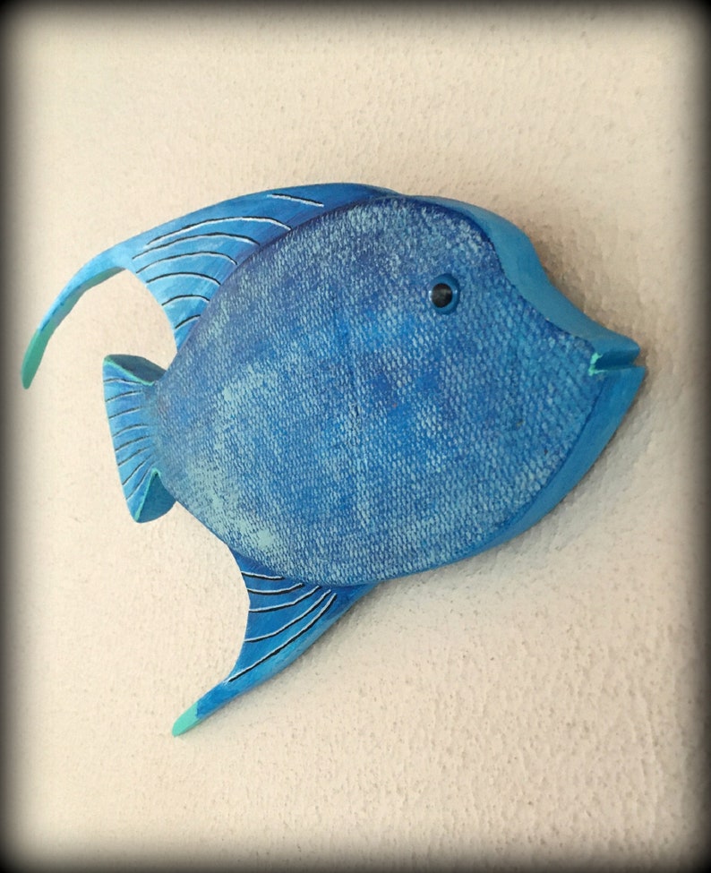 Fish Art Wall Decor Wooden Fish Wall Decor Fish Nautical Etsy