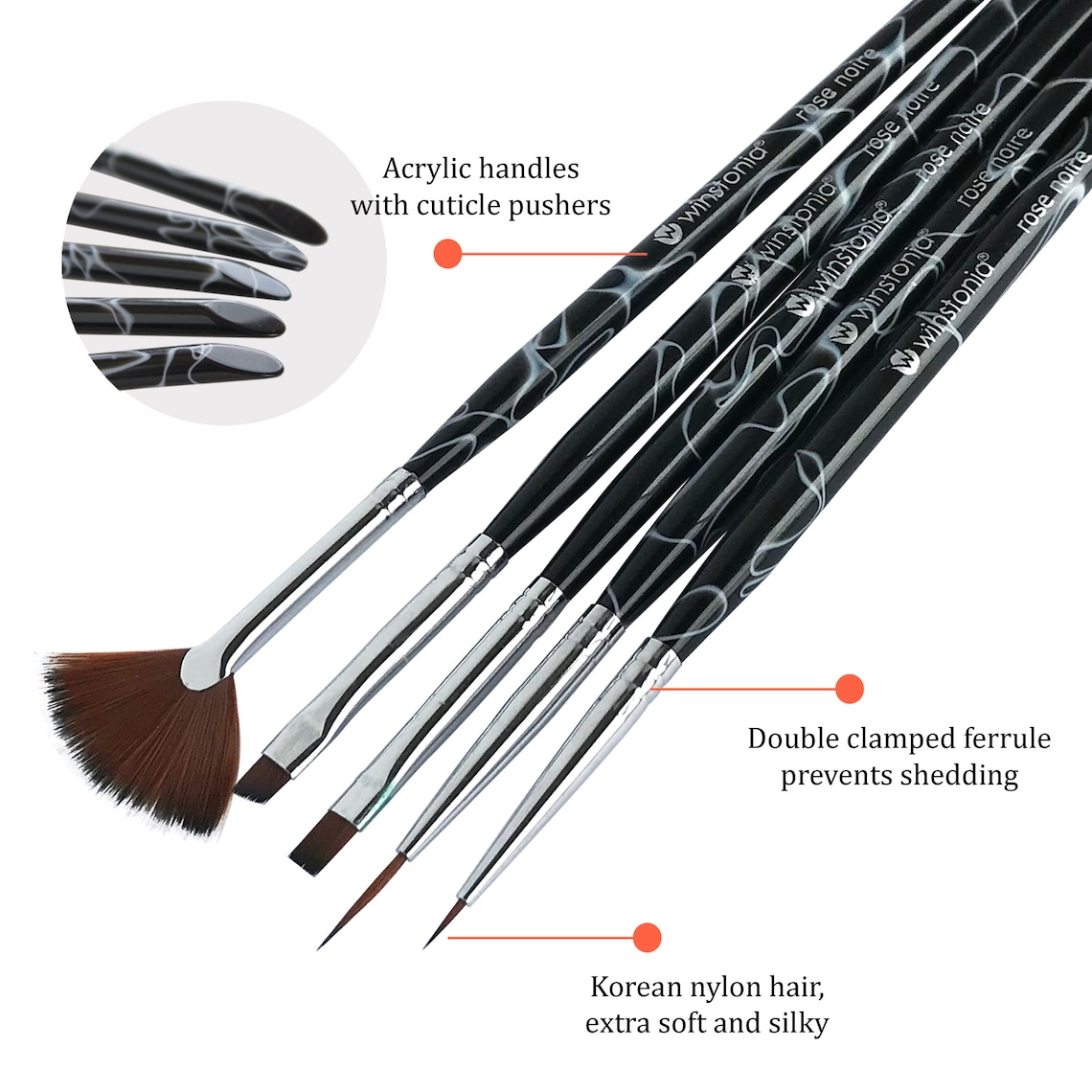 5pcs Nail Art Liner Striping Brush for Manicure Drawing Fine | Etsy