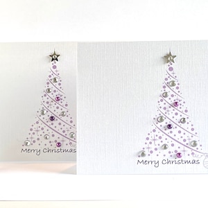 Carte de Noël 3D de luxe. Cartes de Noël uniques. Cartes de Noël faites main. Carte spéciale sapin de Noël
