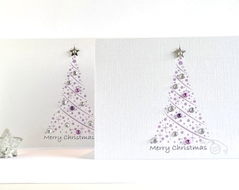 Carte de Noël 3D de luxe. Cartes de Noël uniques. Cartes de Noël faites main. Carte spéciale sapin de Noël