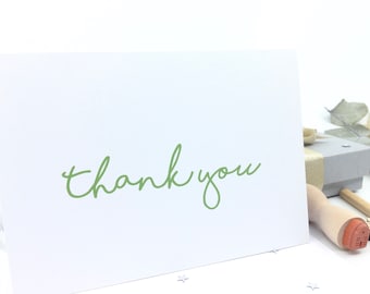 Thank You Cards, Simple Thank You Card, Minimalist Thank You Card, Calligraphy Thank You Card