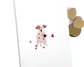 Personalized Valentines Card, Jack Russell Terrier Dog Love Card, Anniversary Card, Cute Dog Card, Valentines for Boyfriend, Girlfriend