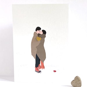 Personalized Couple Portrait Valentine's Day Card | Custom Anniversary Gift