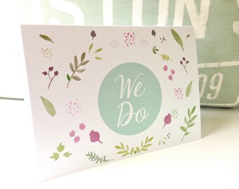 Wedding Invitations, Botanical Wedding Invitation, Spring Wedding Invitations,  Modern Wedding Invitation, We Do Wedding Invitation/Card