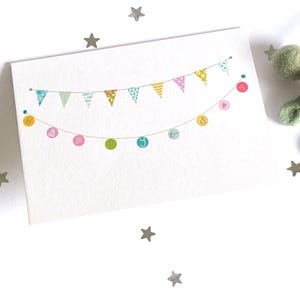 Wimpel Flaggen Geburtstagskarte, alles Gute zum Geburtstag Girlande Grußkarte, Geburtstagskarte, alles Gute zum Geburtstag Girlande, für Tochter, Schwester, Teenager