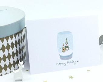 Kerstkaarten .  Wenskaarten . Kerstkaart Mason Jar