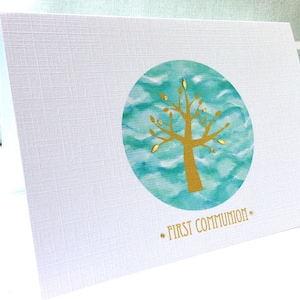 Tarjetas Invitaciones primera comunión . Invitaciones Confirmación . Nina y aves