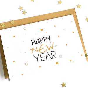 Tarjetas Feliz Año Nuevo . Tarjetas Año Nuevo . Año Nuevo y Confetti