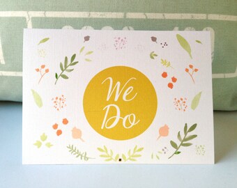 Wedding Invitations - Spring Garden Wedding Invitation - Floral Wedding Invitations -  Modern Wedding Invitation - We Do