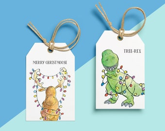 Printable Merry Christmas Tags, Holiday Gift Tags, Christmas Gift Tags, Printable Holiday Gift Tags Digital Download watercolor