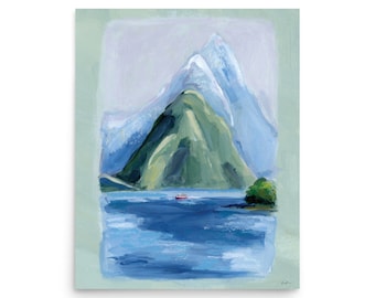 Milford Sound - Giclée Kunstdruck - Milford Sound, Fiordland Neuseeland Landschaftsdruck