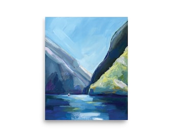 Milford Sound - Giclée Kunstdruck - Milford Sound, Fiordland Neuseeland Landschaftsdruck