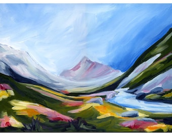 Lebendiges Tal - Giclée Kunstdruck - Neuseeland Landschaftsdruck