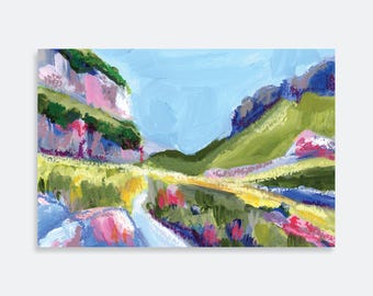 Routeburn Track Giclée Print: Arte del paisaje de montaña de Nueva Zelanda