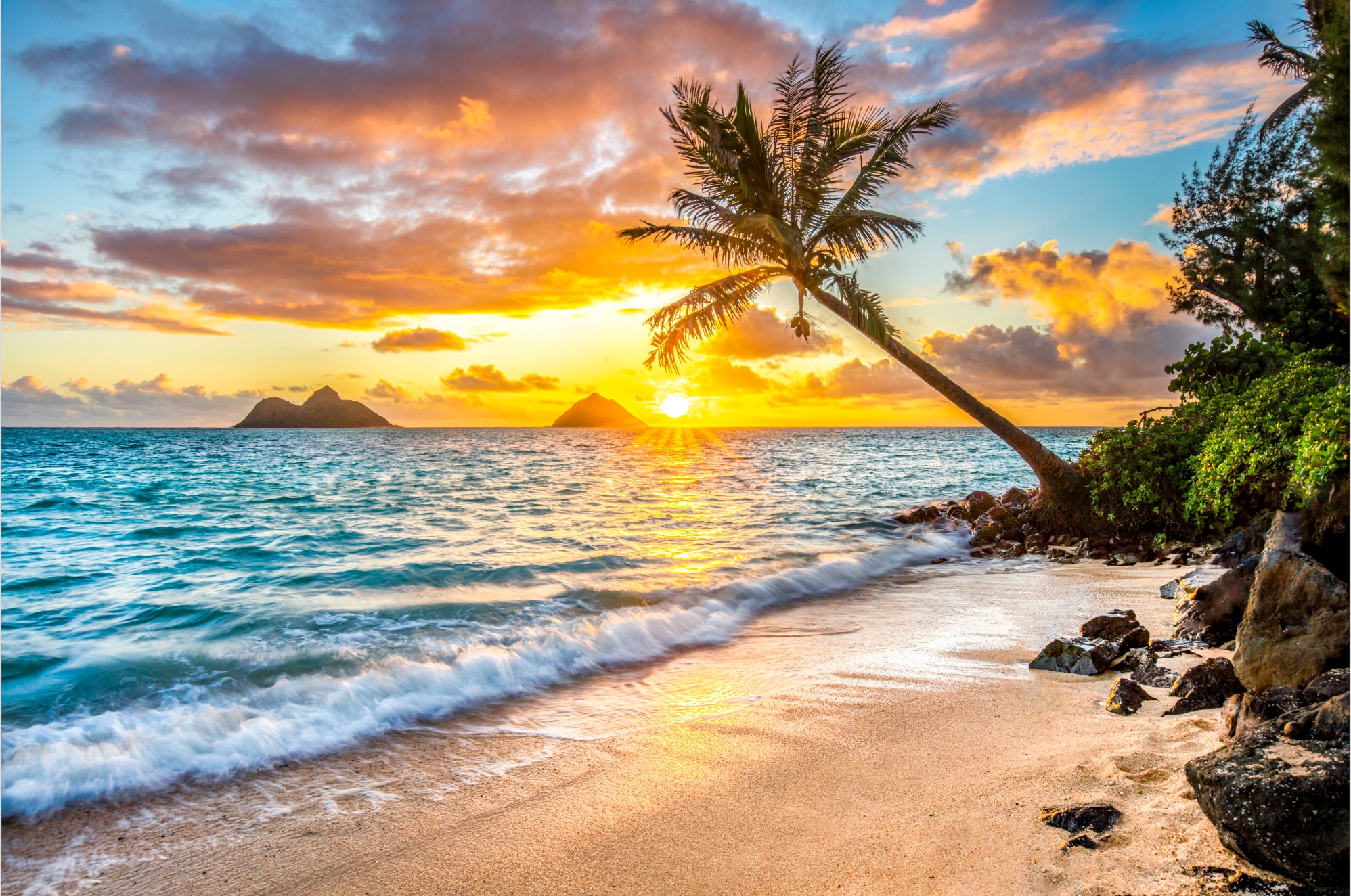 Beautiful Hawaiian Sunrise Fine Art Print Titled 