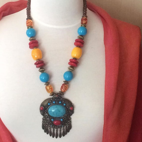 Moroccan Necklace, Vintage Moroccan Berber Necklac
