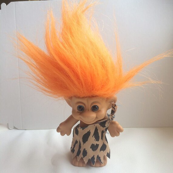 Troll Cheetah Print Toga Doll Orange Hair Blue Eyes Toy Etsy