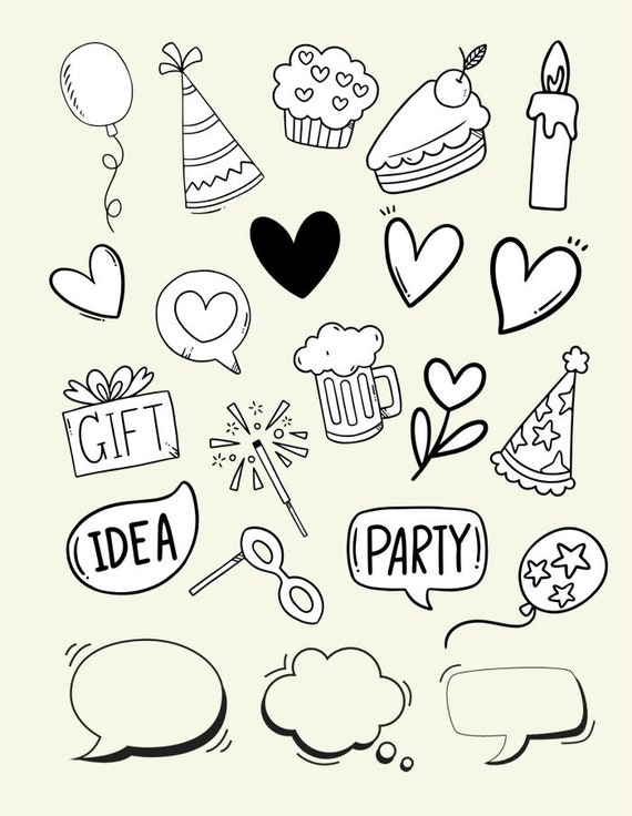 Happy Birthday Digital Planner Stickers, Goodnotes Stickers, Pre