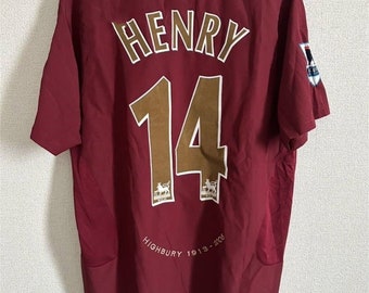 05-06 Camiseta retro del Arsenal 14 Henry local, camiseta de edición de coleccionista, camiseta roja de los Gunners Camiseta de Thierry Henry Camiseta del Arsenal