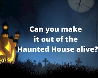 Virtual Escape Room Game Halloween Haunted House | Online Game Night | Individual or Team | Zoom Microsoft Teams Game