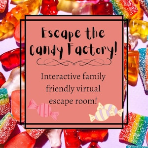 Candy Factory Virtual Escape Room Game | Family Friendly Online Game Night | Individual or Team | Zoom Microsoft Teams Game | InstantAccess