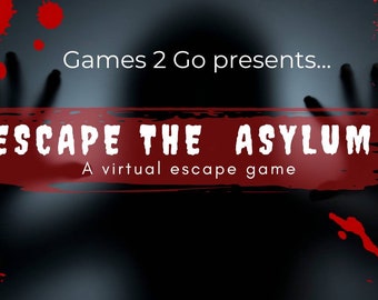 Halloween Virtual Escape Room Game | Scary Asylum Zombies Online Game Night | Individual or Team | Zoom Microsoft Teams Game | InstantAccess