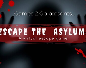 Halloween Virtual Escape Room Game | Scary Asylum Zombies Online Game Night | Individual or Team | Zoom Microsoft Teams Game | InstantAccess