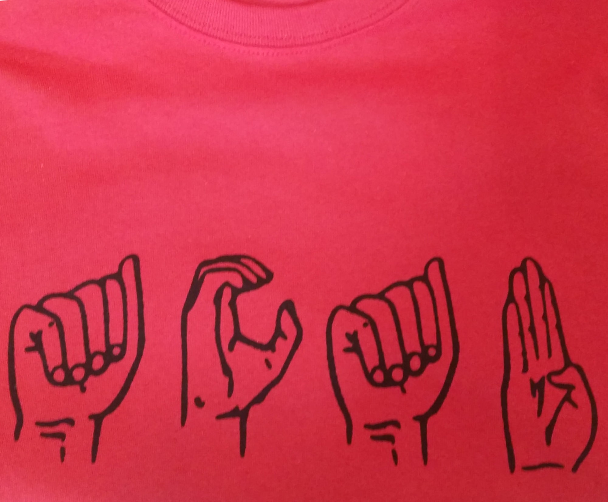 A.C.A.B t-shirt in International Sign Language