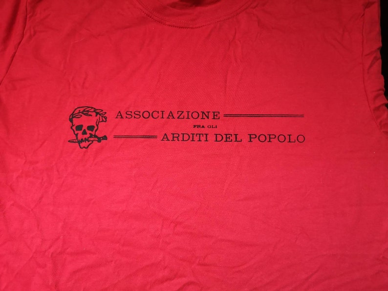 Maglietta WARTSHIRT “Dal Nulla Sorgemmo” Arditi Teschio Avanguardia – Griggio/Bianco/Verde Taglie S-3XL
