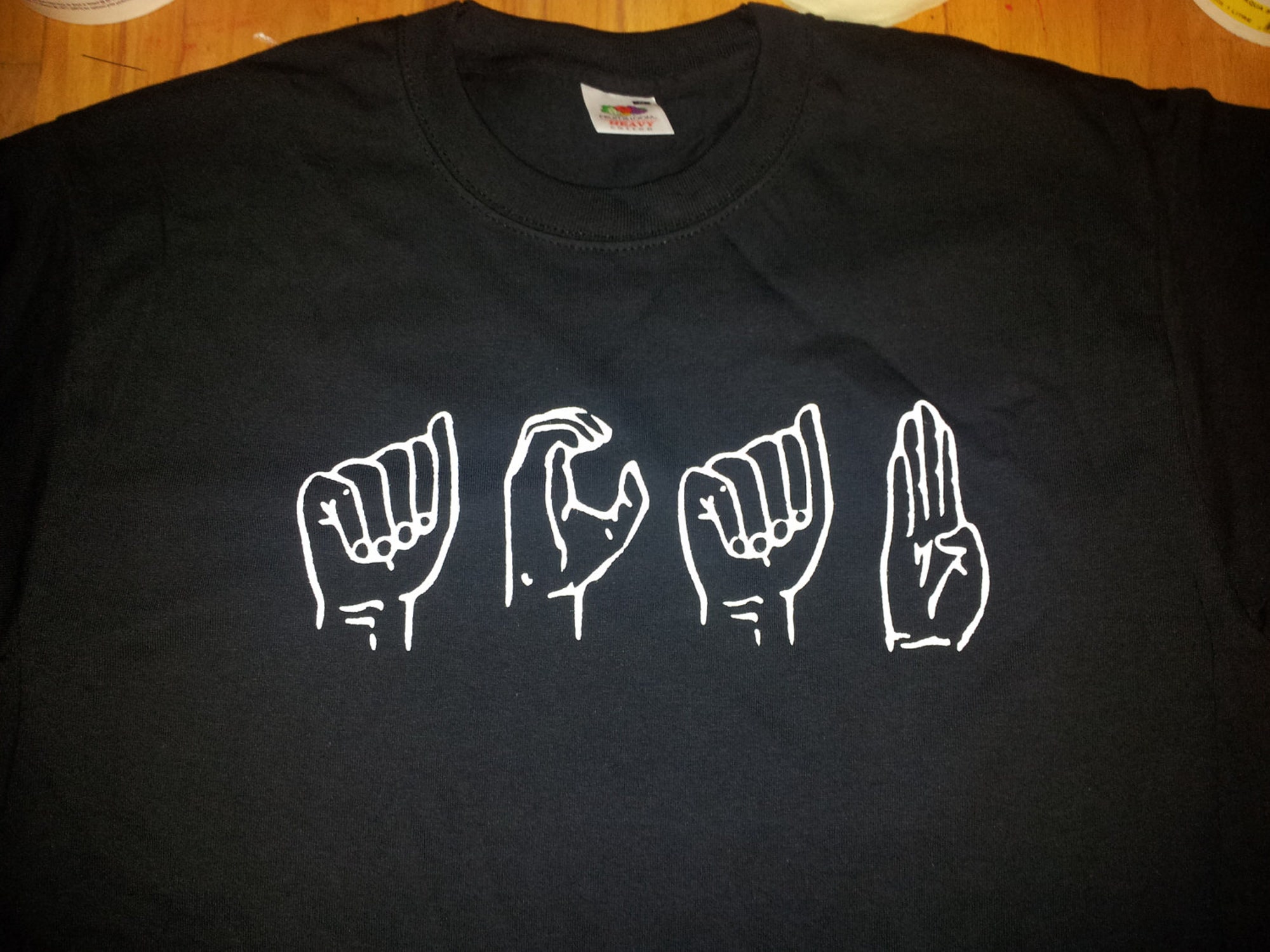 A.C.A.B t-shirt in International Sign Language