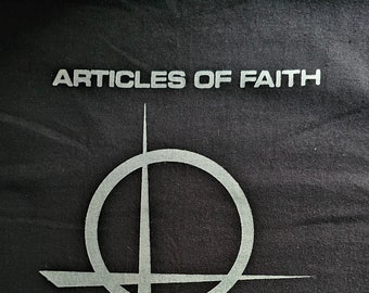 MDIM Articles Of Faith T-Shirt Punk Hardcore Americano - Logo Band - Cotone, Taglia XS, Nero