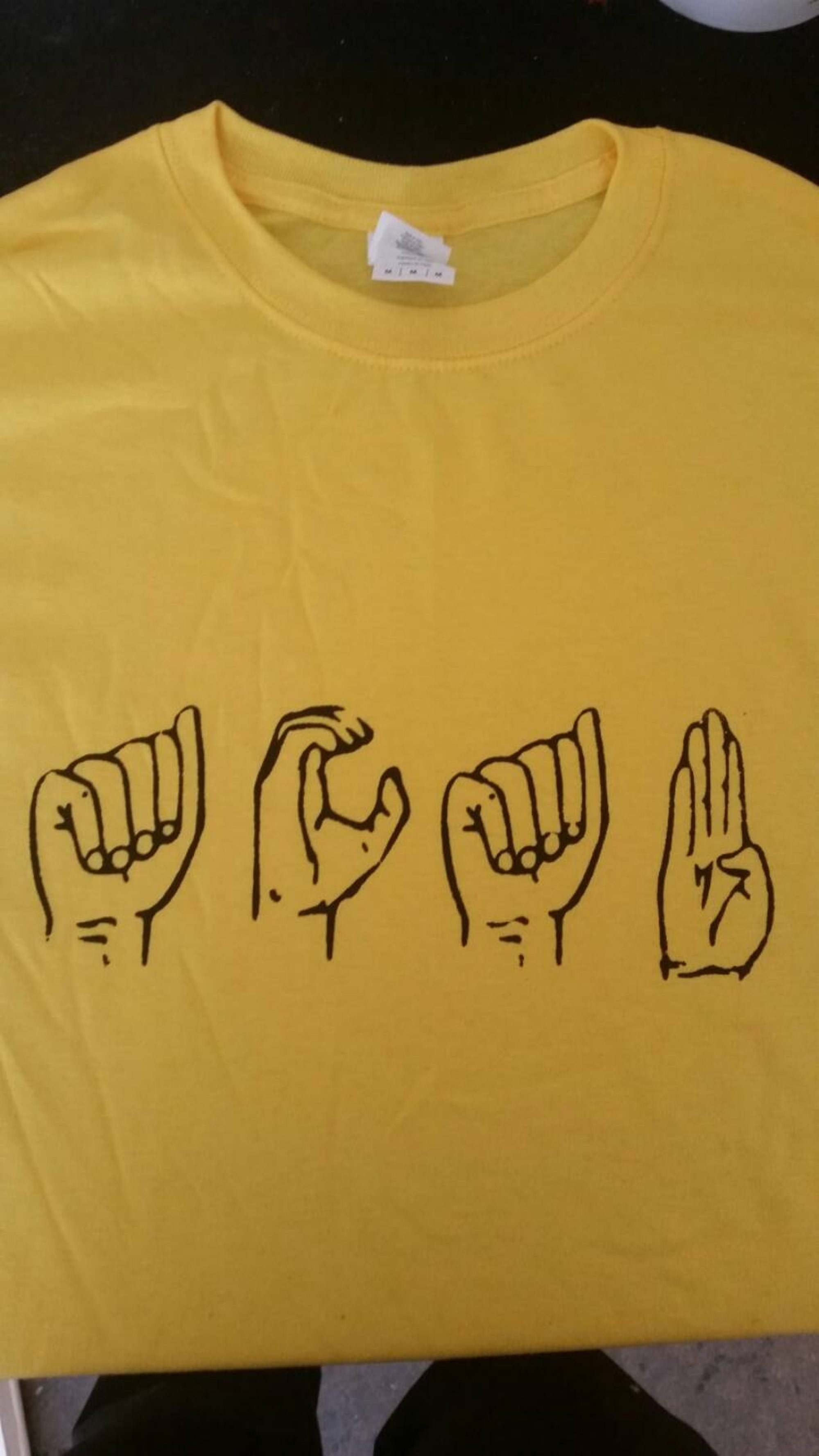 A.C.A.B t-shirt in International Sign Language