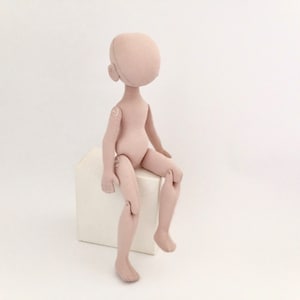 Blank doll bodies flexible knees - textile doll