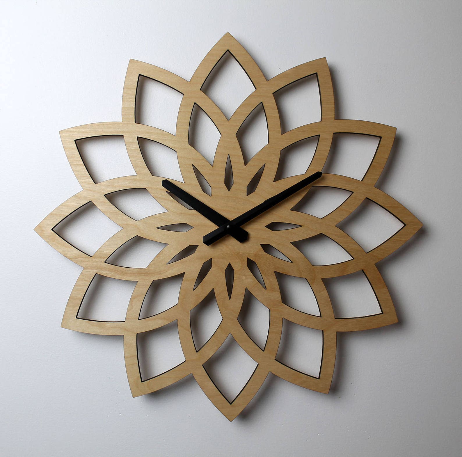 23 Lotus Wall Clock Oversized Wall Clock Unique Wall Etsy Canada