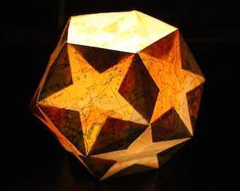 Pentagon light in the dark // paper lantern // DIY
