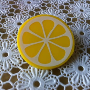 Lemon brooch or badge // Made in Rotterdam