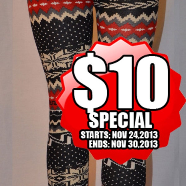 Polka Dot Aztec Winter Leggings