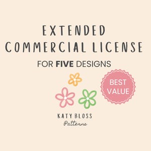 Extended Commercial License | Unlimited Units Yards | Seamless Pattern Extended Use | Fabric Printing License | Digital Design License