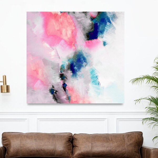 Coral Navy Wall Art Etsy